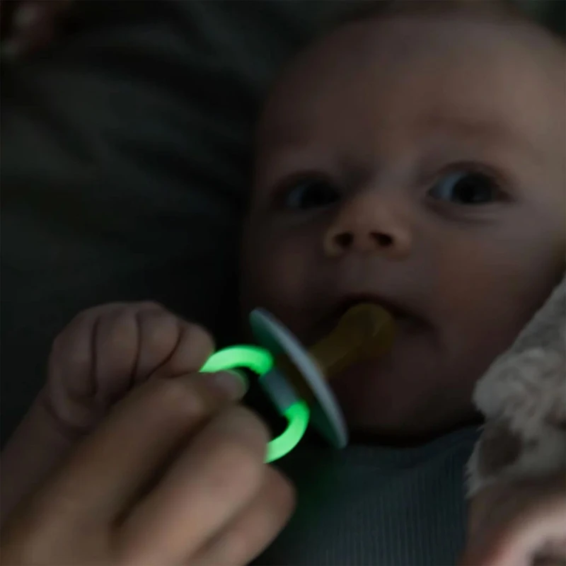 BIBS Pacifiers (2) 0-6m - Glow Hush / Grape (Size 1)