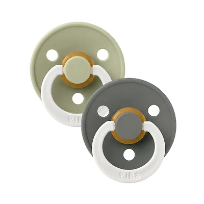 BIBS Pacifiers (2) 6-18m - Glow Sage / Pine (Size 2)