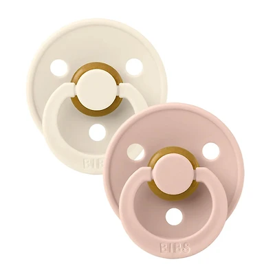 Pacifier Bibs 18-36m Set of 2 - Ivory / Blush (Size 3)