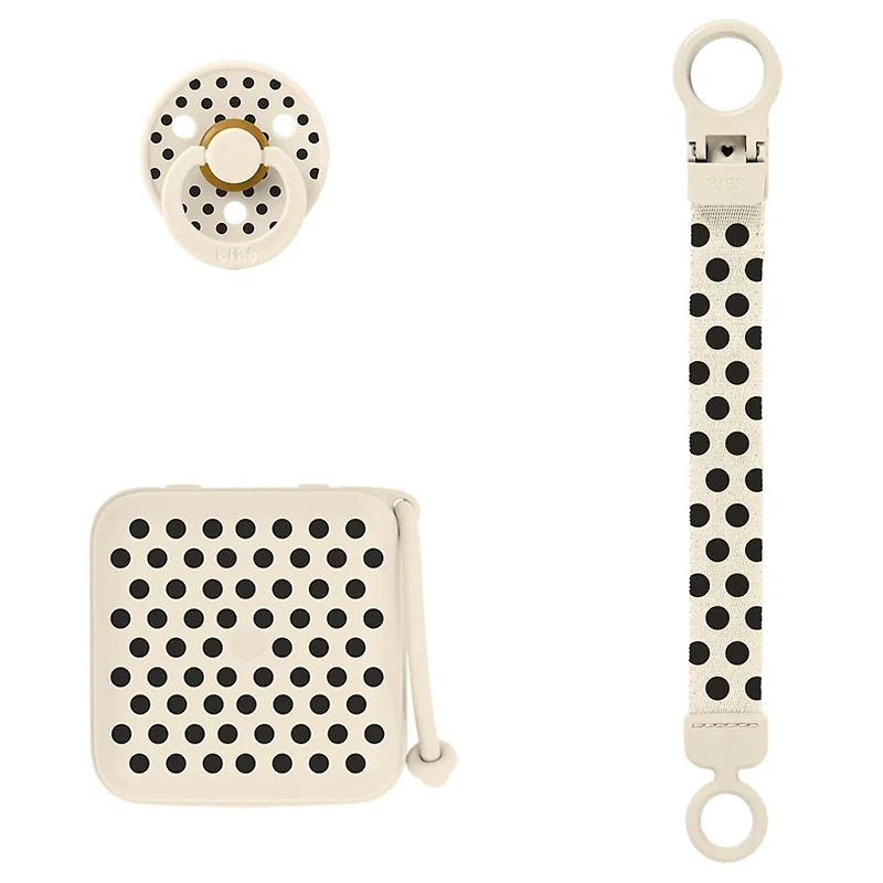 Gift Set Soothe & go Polka Black/White (Size 2)