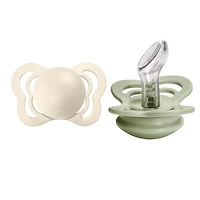 Couture Anatomical Pacifier 6-18m (2) - Ivory / Sage (Size 2)