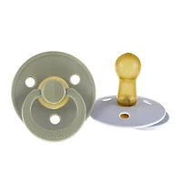 Pacifier Bibs 6-18m Set of 2 - Sage / Cloud (Size 2)
