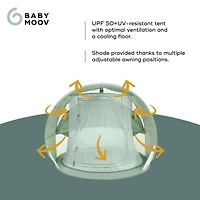 Tente de plage Rafraîchissante et Anti-UV Moov & Protect
