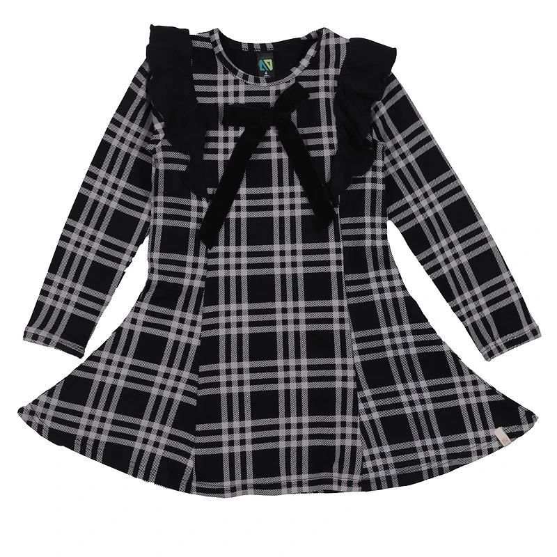 Bow Plaid Dress 2-12