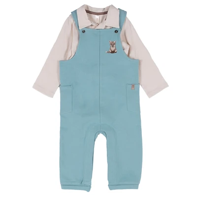 Teddy Bear Overall Set 6-24m