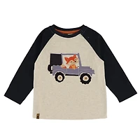 T-shirt Raglan Renard 6-24mois