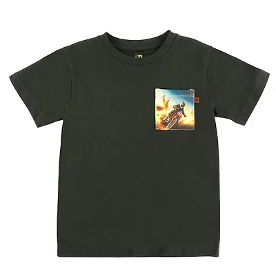 T-shirt Poche Imprimé Plein Gaz 2-12ans