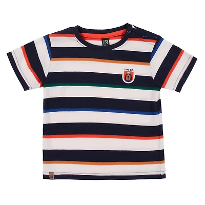 T-Shirt Rayé En Jeu 6-24mois