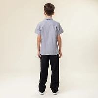 Grey Bow Tie Shirt 2-12y
