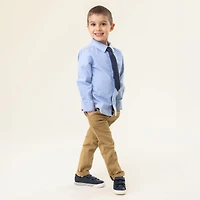 Tie Blue Long Sleeves Shirt 2-12y