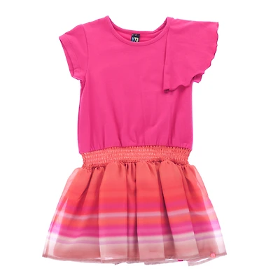 Flowers Frill Dress 2-12