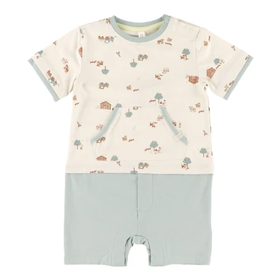 Barboteuse Imprimée Ferme 6-24mois