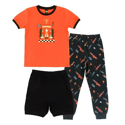 Race Cars 3 Piece Pajamas 2-12y
