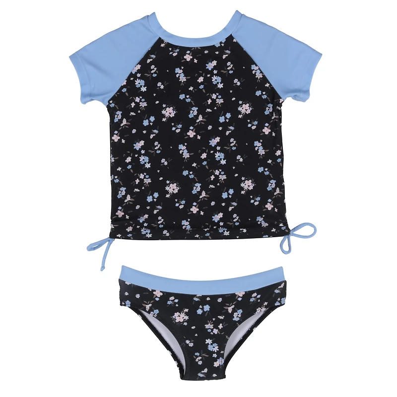 Flowers 2pc Uv Swimsuit 2-14