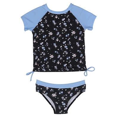 Flowers 2pc Uv Swimsuit 2-14