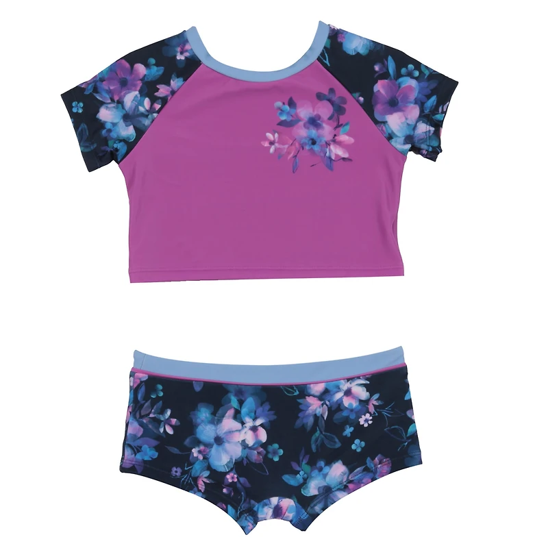 Maillot UV Deux Pièces Floraison 4-14ans