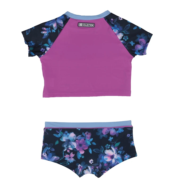 Maillot UV Deux Pièces Floraison 4-14ans
