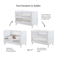 Breathable™ Mesh 3-in-1 Convertible Crib - White
