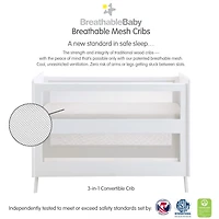 Couchette Convertible Breathable™ Mesh 3-in-1 - Blanc