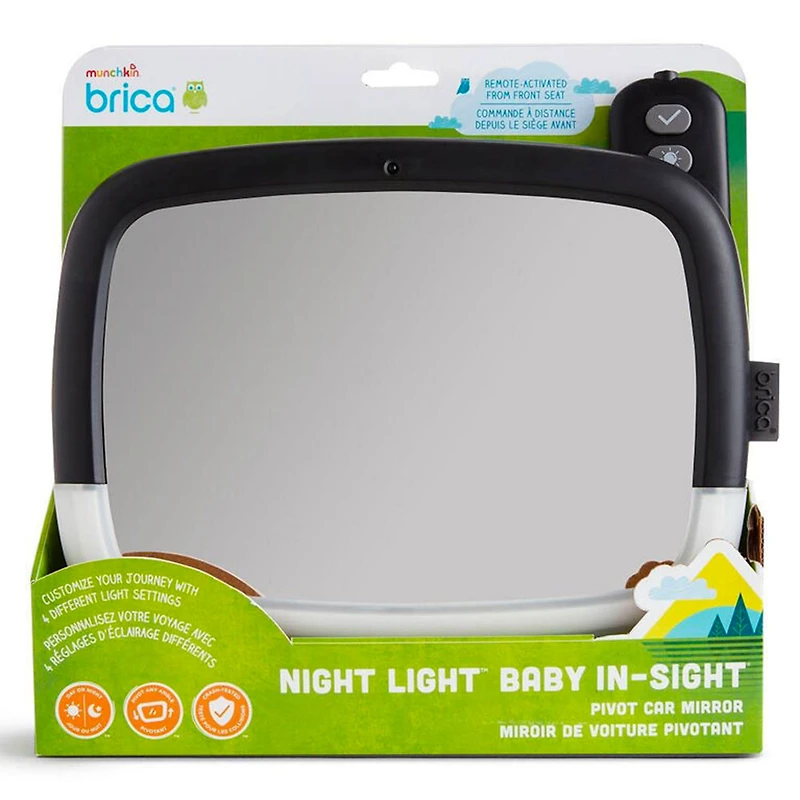 Mirror for car with night ligh