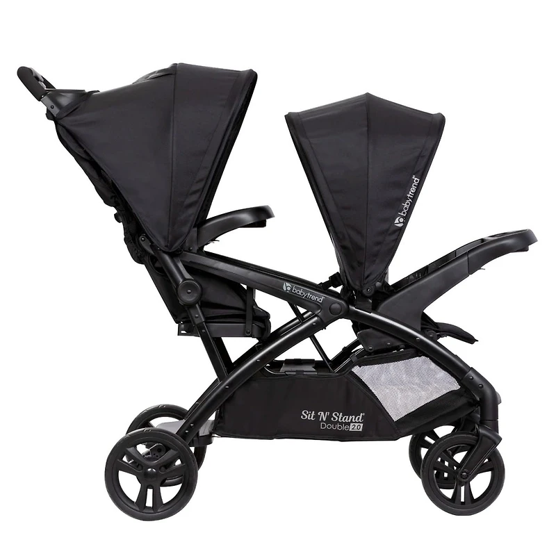 Sit N' Stand® Double 2.0 Stroller - Dash Black