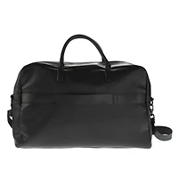 Vegan Leather Duffle Bag - Black