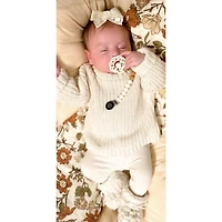 Pacifier-Clip Inox - White
