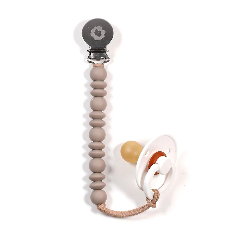 Pacifier Clip - Inox Taupe