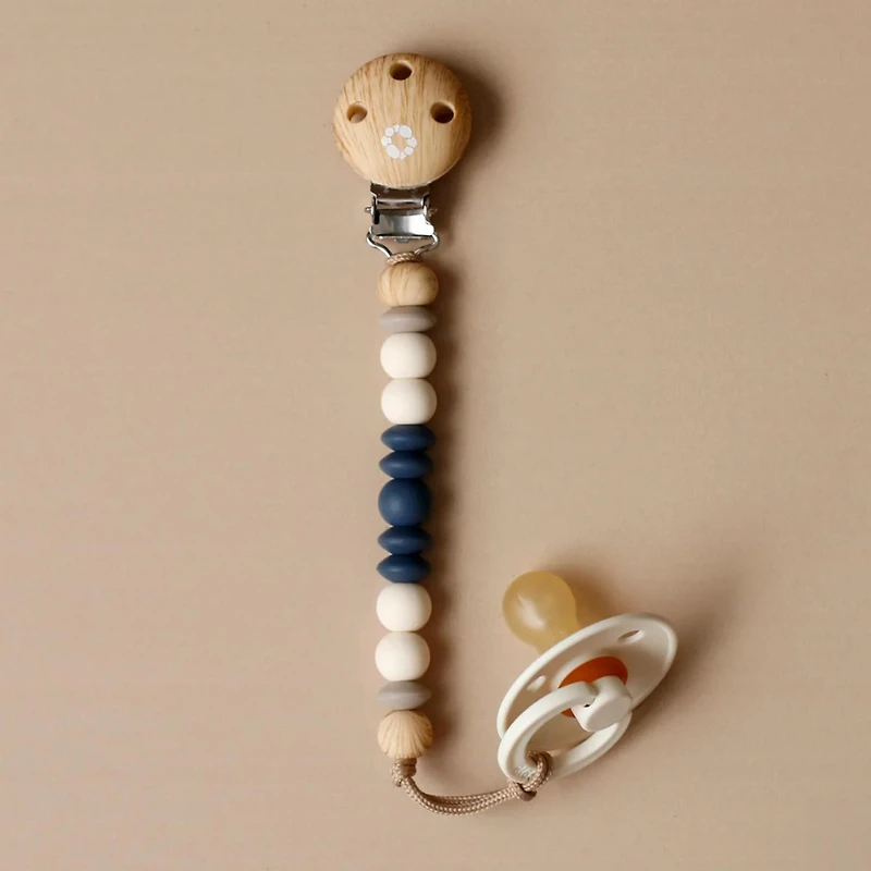 Pacifier-Clip Ora Wood Blueber