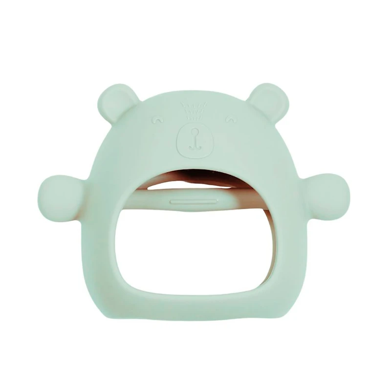 Silicone Teething Mitt - Sage Bear