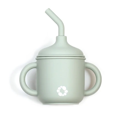 Silicone Straw Sippy Cup - Sage
