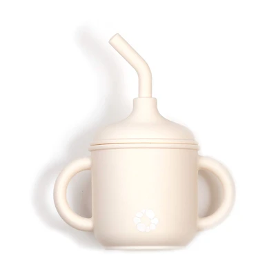 Silicone Straw Sippy Cup - Ivory