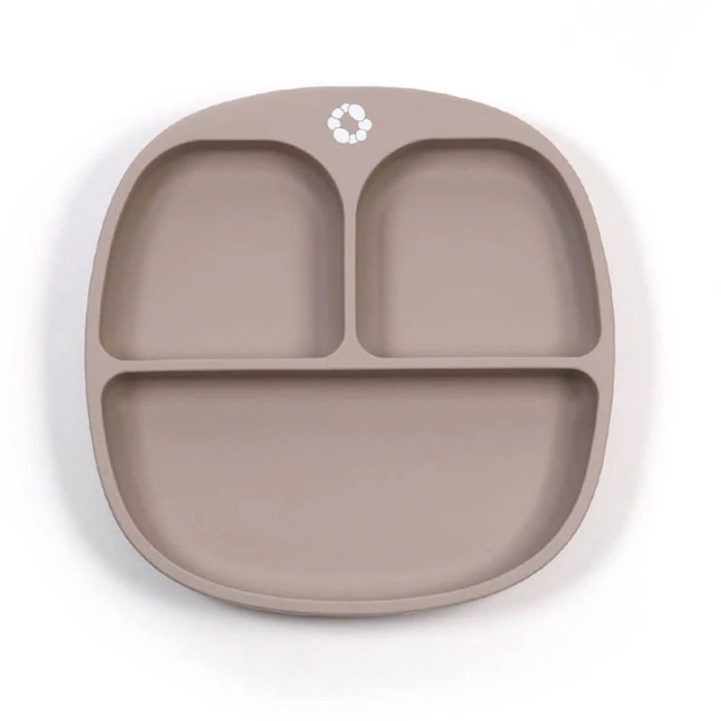 Assiette en Silicone - Taupe