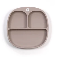 Assiette en Silicone - Taupe