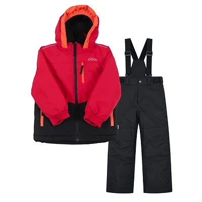 Red Colorblock Snowsuit 10-14y