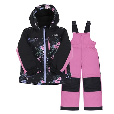 Flowers Printed Snowsuit 2-8y