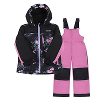 Flowers Printed Snowsuit 2-8y