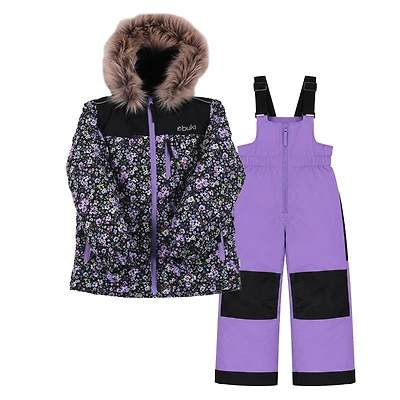 Habit de Neige Imprimé Petites Fleurs 2-8ans