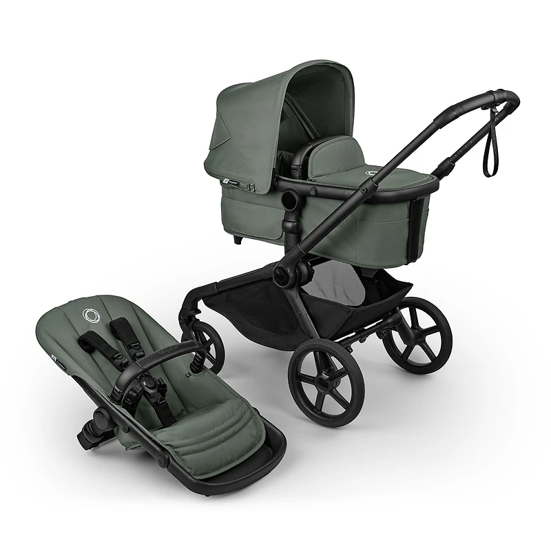 Kangaroo Stroller - Black/ Forest green
