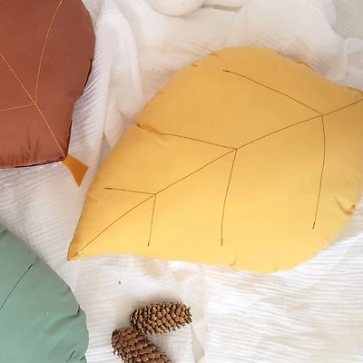 Cushion Ash Leaf - Mustard