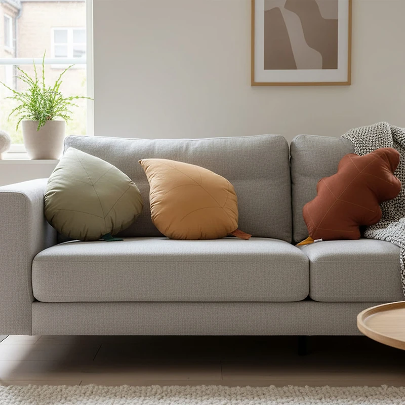 Cushion Ash Leaf - Ochre