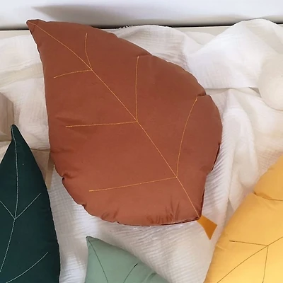 Coussin Feuille de Frêne - Rouille