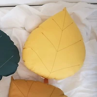 Cushion Birch Leaf - Mustard