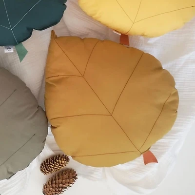 Cushion Birch Leaf - Ochre