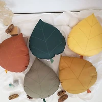Coussin Feuille de Bouleau - Olive