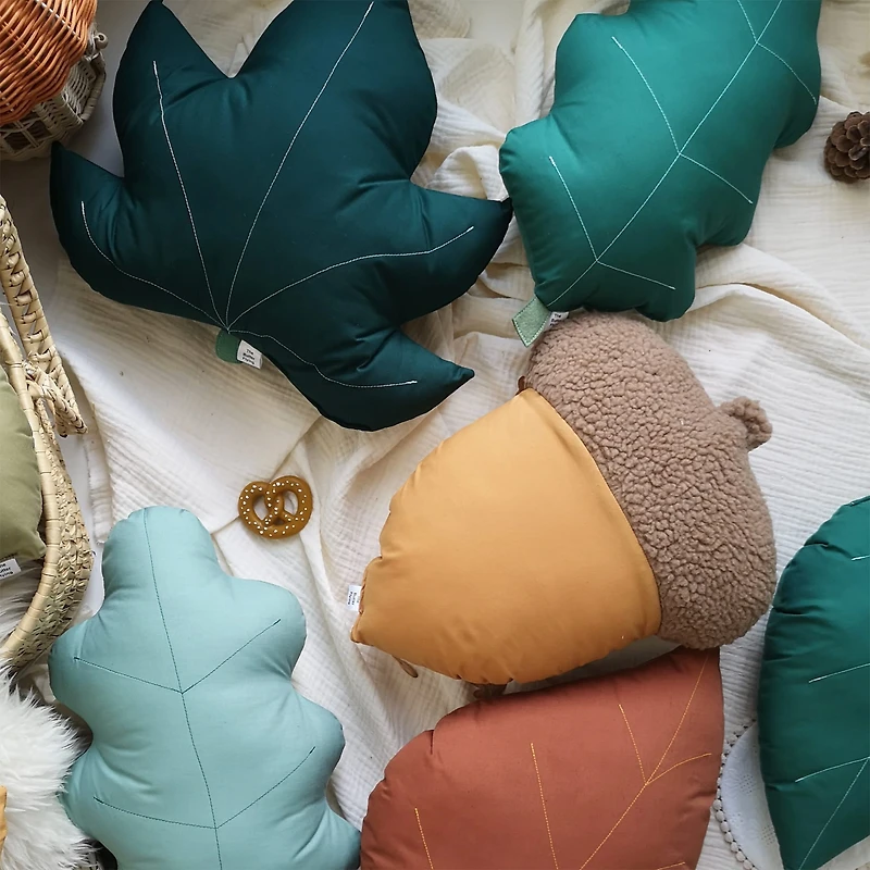 Coussin Feuille D`Érable - Vert