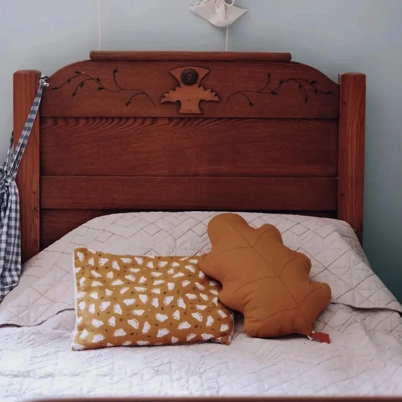 Coussin Feuille de Chêne - Rouille