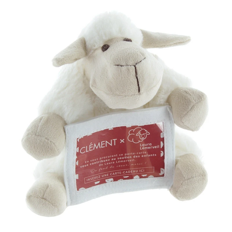 Peluche Porte-Carte Mouton Laura Lémerveil