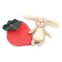 Peluche Lapin Fraise Mousseline