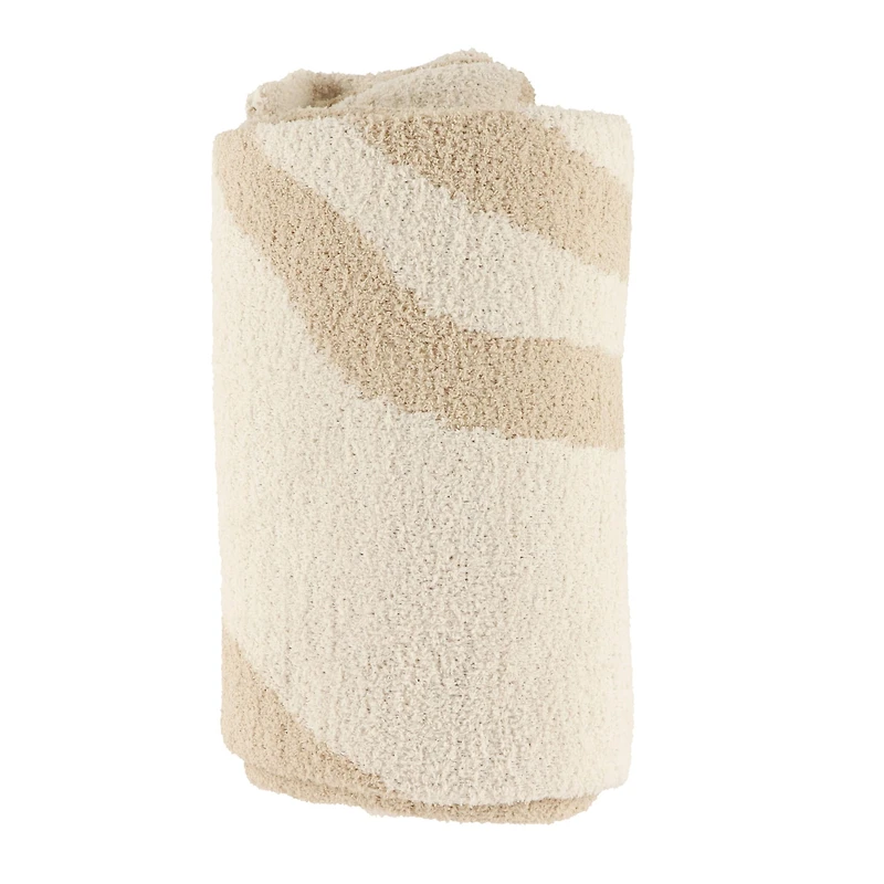 Couverture Rayée Crème